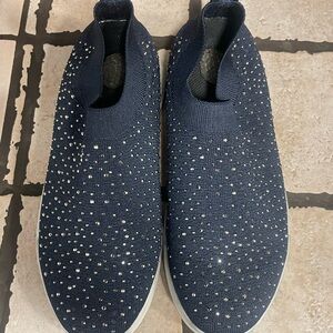 Midnight Blue Crystal Slip-On Sneakers (9.5)